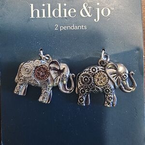 Hildie & Jo Silver Elephant Pendants